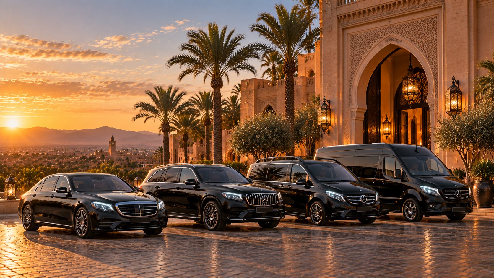 Dream Tours fleet of luxury sedans and SUVs - Morocco VIP transport